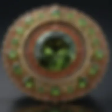 Green garnet gemstone with vibrant hues symbolizing growth and renewal