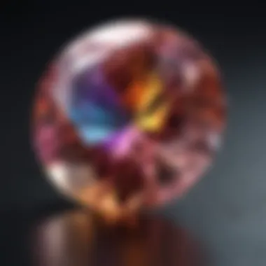Vivid display of the stunning color spectrum in a 2.5 carat diamond