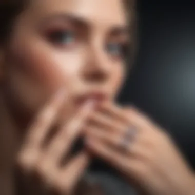 Woman admiring perfectly resized platinum ring on her finger